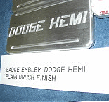 plain brush finish Dodge Hemi badge